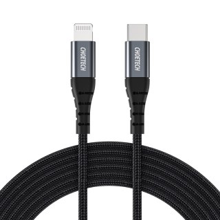 Kabel przewód do iPhone USB-C - Lightning MFi 480Mb/s 3A 3m czarny CHOETECH