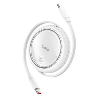 Kabel przewód wysuwany zwijany USB-C 100W Free2Draw Mini 1m biały BASEUS