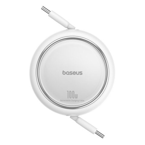 Kabel przewód wysuwany zwijany USB-C 100W Free2Draw Mini 1m biały BASEUS