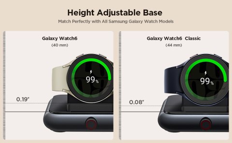 Ładowarka bezprzewodowa do smartwatcha Samsung Galaxy Watch USB-C czarna JOYROOM