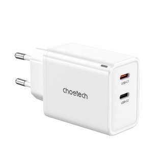 Ładowarka sieciowa GaN 2x USB-C PD 65W biała CHOETECH