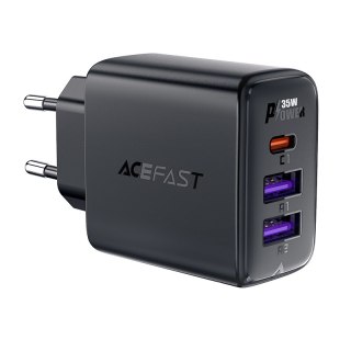 Ładowarka sieciowa PD 35W GaN z 3 portami 2x USB-A + USB-C czarna ACEFAST