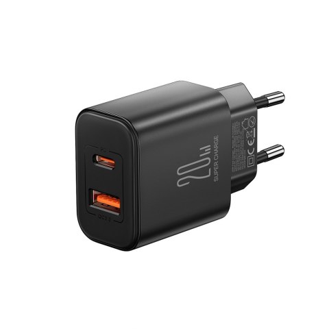 Ładowarka sieciowa USB-A USB-C PD 20W + kabel USB-C JR-TCF05 czarna JOYROOM