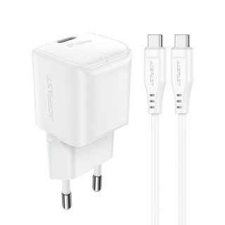 Mini Ładowarka sieciowa PD 20W GaN + kabel USB-C biała ACEFAST