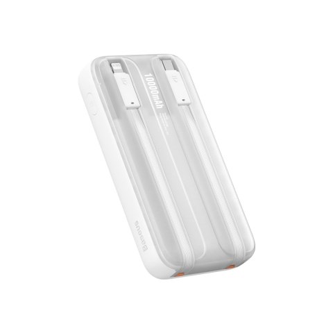 Powerbank z wyświetlaczem 10000mAh 22.5W Comet Series + kabel USB-A - USB-C 0.3m biały BASEUS