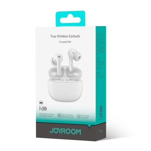 Słuchawki bezprzewodowe TWS Funpods Series JR-FB3 Bluetooth 5.3 białe JOYROOM