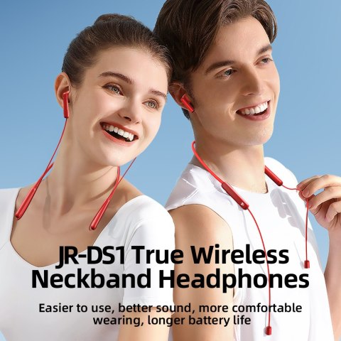 Sportowe słuchawki bezprzewodowe Bluetooth 5.3 typu NeckBand czerwone JOYROOM