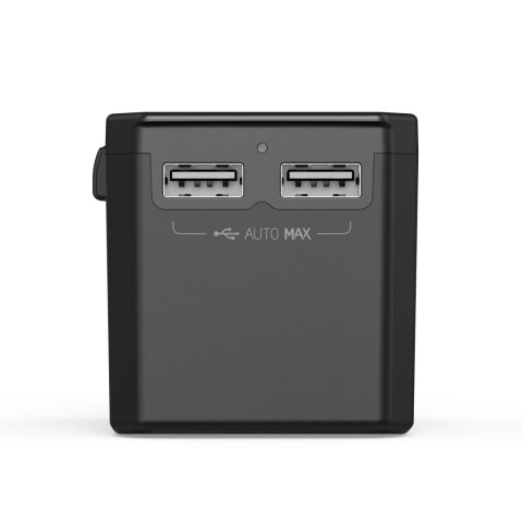 Uniwersalna ładowarka podróżna 2x USB-C 2x USB-A PD 45W wtyczki USA EU UK AU czarna CHOETECH