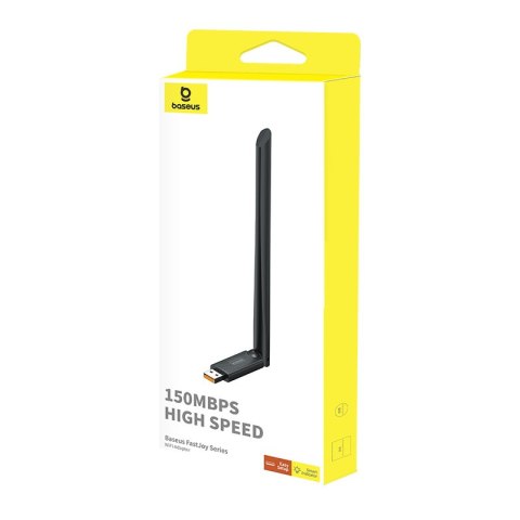 Zewnętrzna karta sieciowa USB WiFi 2.4GHz 150Mb/s z anteną 6dBi czarna BASEUS