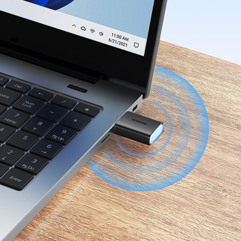 Zewnętrzna karta sieciowa USB WiFi 2.4GHz 5GHz 650Mb/s czarna BASEUS