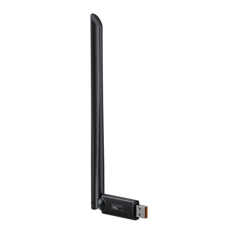 Zewnętrzna karta sieciowa USB WiFi 2.4GHz 5GHz 650Mb/s z anteną 6dBi czarna BASEUS