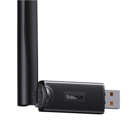 Zewnętrzna karta sieciowa USB WiFi 2.4GHz 5GHz 650Mb/s z anteną 6dBi czarna BASEUS