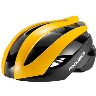 Kask rowerowy uniwersalny regulowany rozmiar M czarno-żółty ROCKBROS