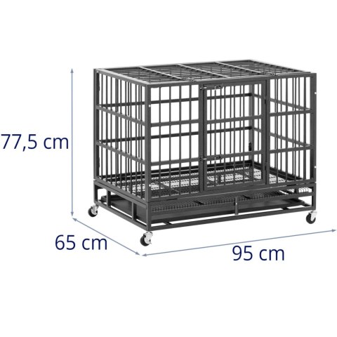 Klatka transportowa dla psa zwierząt na kółkach 95 x 65 x 77.4 cm WIESENFIELD