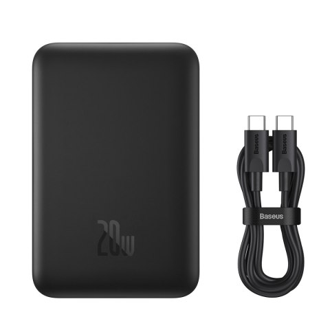 Mini powerbank 10000mAh z ładowaniem indukcyjnym MagSafe 15W PD QC 20W czarny BASEUS