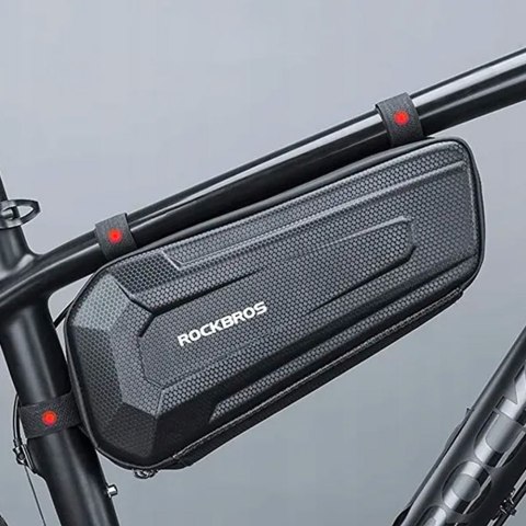 Twarda torba rowerowa wodoodporna mocowana pod ramę 2.5L czarna ROCKBROS