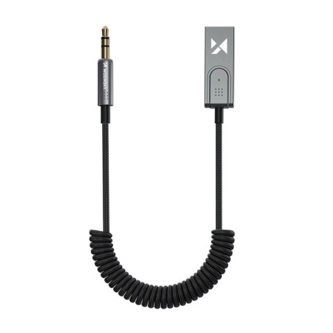 Adapter audio z odbiornikiem Bluetooth 5.3 i złączem AUX miniJack 3.5 mm i USB-A WOZINSKY