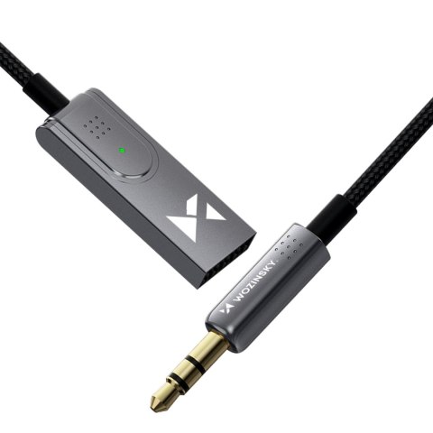 Adapter audio z odbiornikiem Bluetooth 5.3 i złączem AUX miniJack 3.5 mm i USB-A WOZINSKY