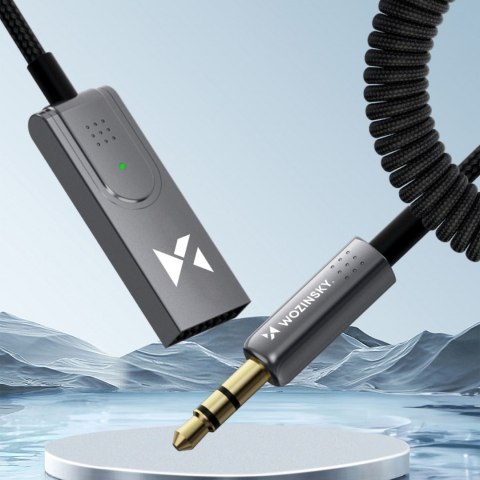 Adapter audio z odbiornikiem Bluetooth 5.3 i złączem AUX miniJack 3.5 mm i USB-A WOZINSKY