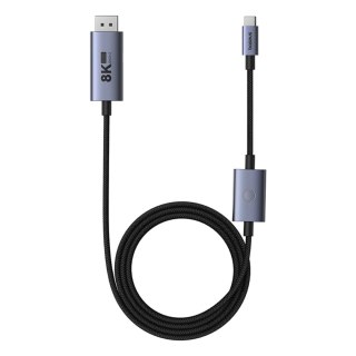 Kabel przewód USB-C - DisplayPort DP 8K PD 100W High Definition Series 1.5m - czarny BASEUS