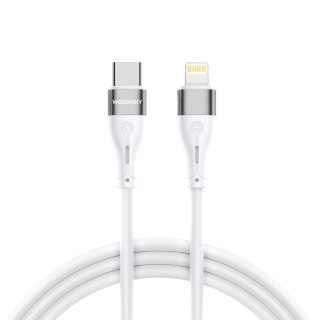 Kabel przewód do iPhone USB-C - Lightning PD 27W 1m biały WOZINSKY