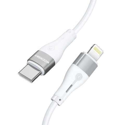 Kabel przewód do iPhone USB-C - Lightning PD 27W 1m biały WOZINSKY