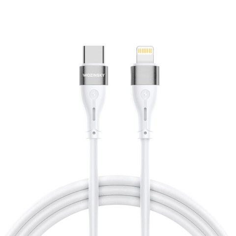 Kabel przewód do iPhone USB-C - Lightning PD 27W 2m biały WOZINSKY