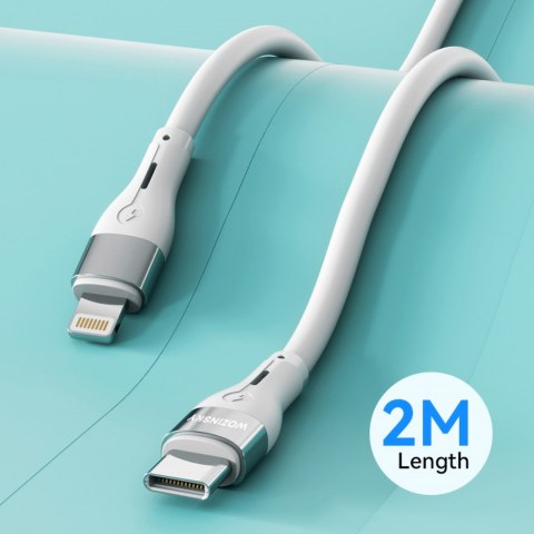 Kabel przewód do iPhone USB-C - Lightning PD 27W 2m biały WOZINSKY