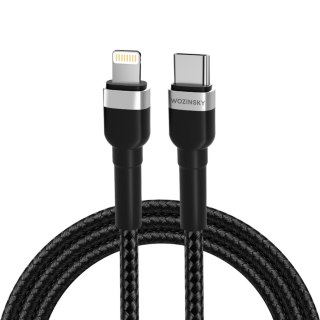 Kabel przewód do iPhone USB-C - Lightning PD 30W 1m czarny WOZINSKY