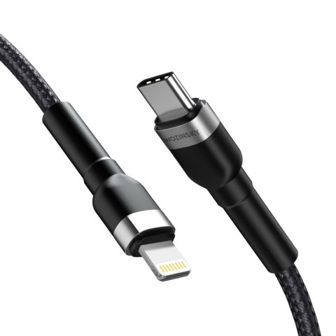 Kabel przewód do iPhone USB-C - Lightning PD 30W 1m czarny WOZINSKY