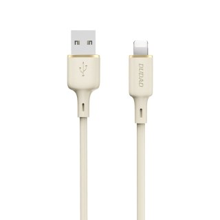 Kabel przewód do iPhone wzmacniany SR USB-A - Lightning 5A 1m beżowy DUDAO