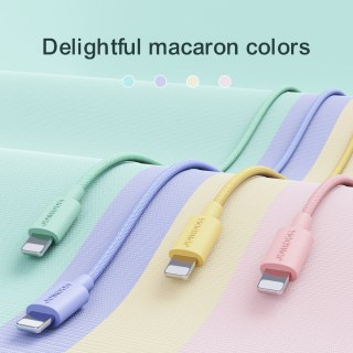 Kabel przewód w oplocie do iPhoneUSB-A - Lightning 2m pastel różowy JOYROOM