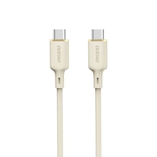 Kabel przewód wzmacniany SR USB-C - USB-C 100W 1m beżowy DUDAO