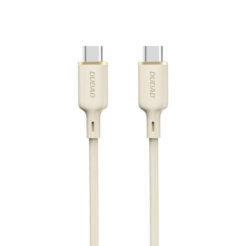 Kabel przewód wzmacniany SR USB-C - USB-C 100W 1m beżowy DUDAO