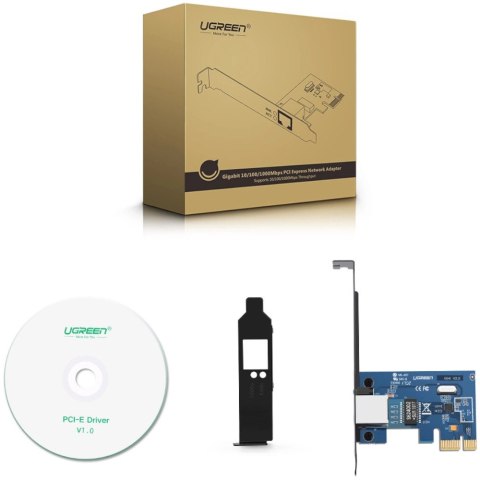 Karta sieciowa PCI-E Gigabit 10/100/1000Mbps - czarna UGREEN