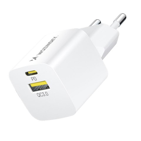 Ładowarka sieciowa GaN QC3.0 USB-A USB-C PD 33W biała WOZINSKY