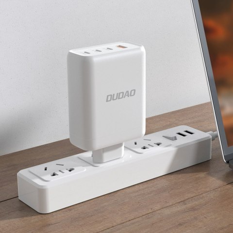 Ładowarka sieciowa GaN USB-A / 3x USB-C PD 140W biała DUDAO