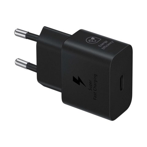 Ładowarka sieciowa Samsung GaN 25W SFC z kablem USB-C czarna SAMSUNG