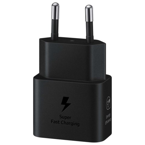 Ładowarka sieciowa Samsung GaN 25W SFC z kablem USB-C czarna SAMSUNG