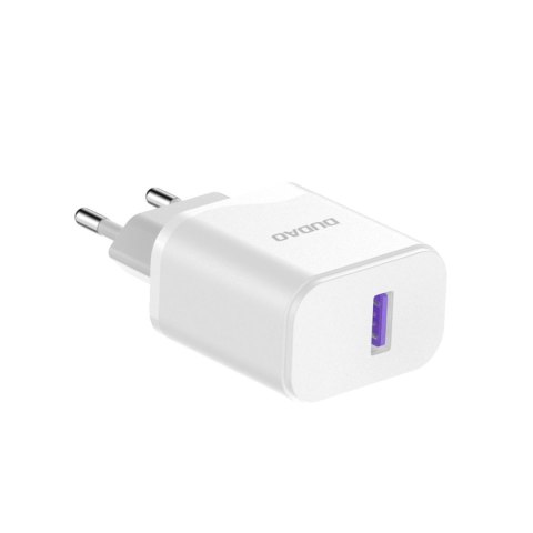 Ładowarka sieciowa USB-A 18W z kablem USB-A - USB-C biała DUDAO