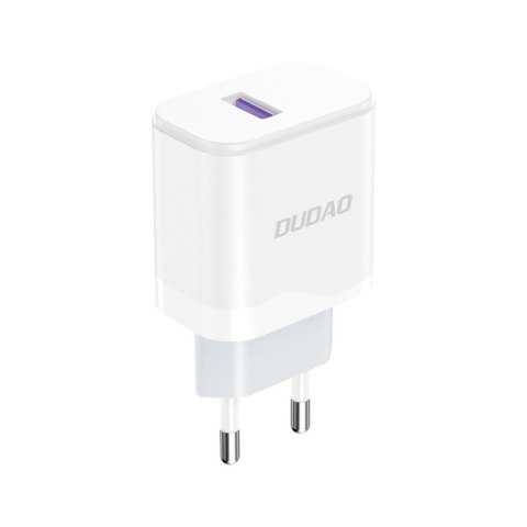 Ładowarka sieciowa USB-A 18W z kablem do iPhone USB-A - Lightning biała DUDAO