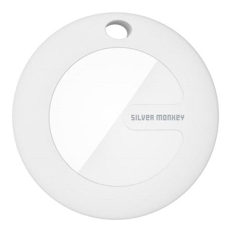 Lokalizator Tag kompatybilny z Apple FindMy Bluetooth 5.2 zasięg 100m biały SILVER MONKEY