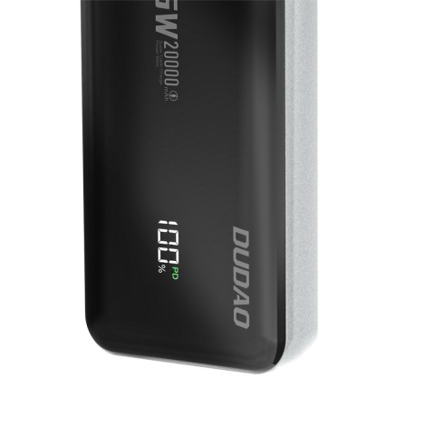 Powerbank 20000mAh 65W 1x USB-C 2x USB-A z wyświetlaczem czarny DUDAO