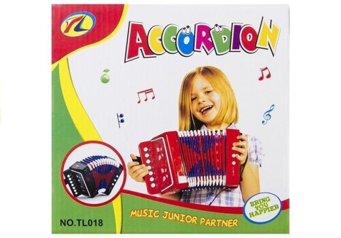 Akordeon Instrument Dla Małego Muzyka Czarny LEAN Toys