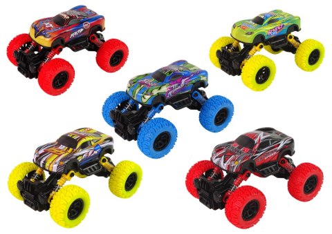 Auto Monster Truck Amortyzatory Gumowe Opony Metal Kolory LEAN Toys