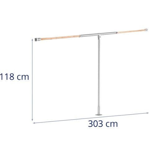 Grzęda dla kur ptaków do woliery 118 x 303 cm WIESENFIELD