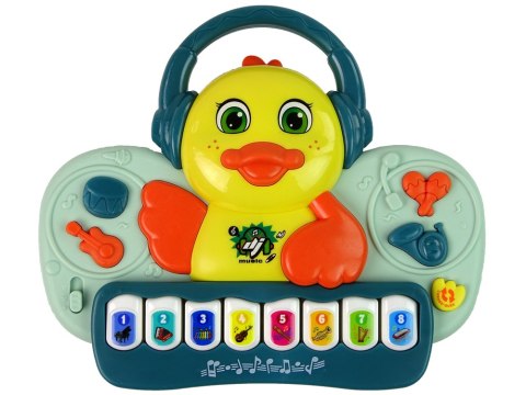 Interaktywne Pianinko Kaczuszka DJ Dźwięk Instrumenty Muzyczne Melodie LEAN Toys