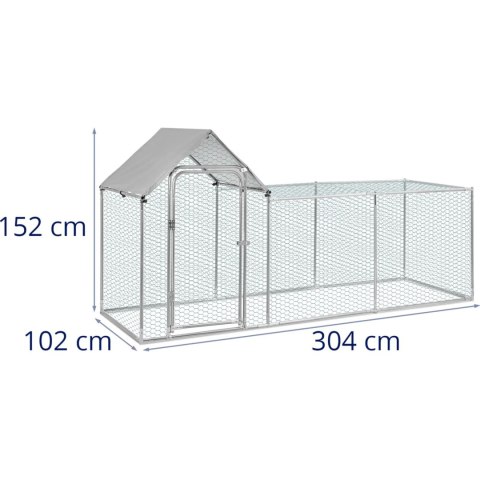 Kojec klatka zagroda wybieg dla królika zwierząt 304 x 102 x 152 cm WIESENFIELD