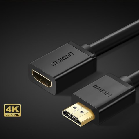 Przedłużacz przejściówka kabla HDMI 2.0 4K 1m czarny UGREEN