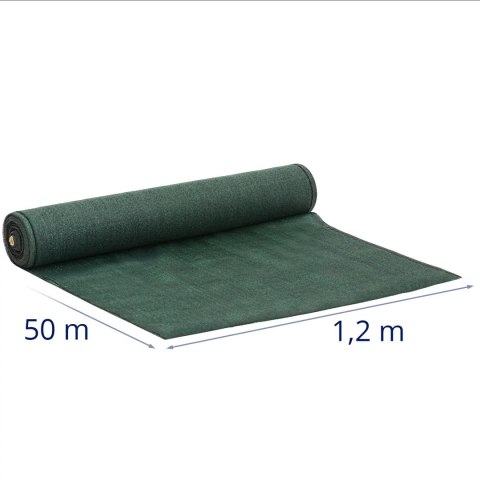 Siatka cieniująca maskująca do ogrodzenia HDPE 50 x 1.2 m 150 g/m2 - zestaw WIESENFIELD